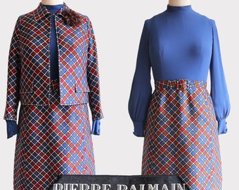 Vintage 1960s | Medium | Couture silk dress and jacket ensemble by Pierre Balmain