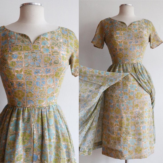 Vintage 1950s/1960s | XS | Mid century floral day