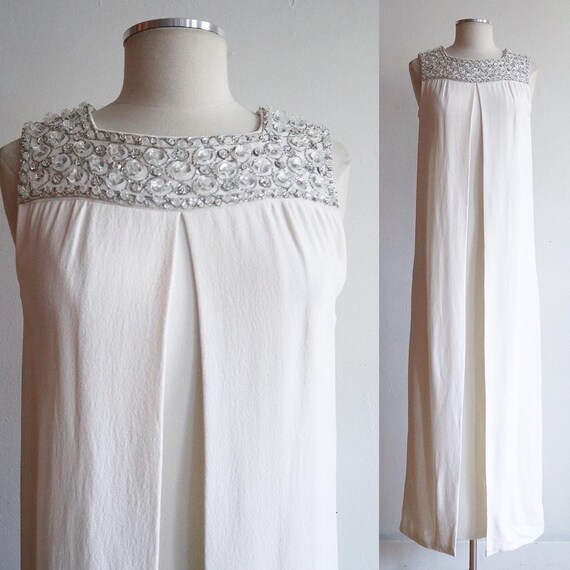 Vintage 1960s | Medium | Frank Usher moss crepe go