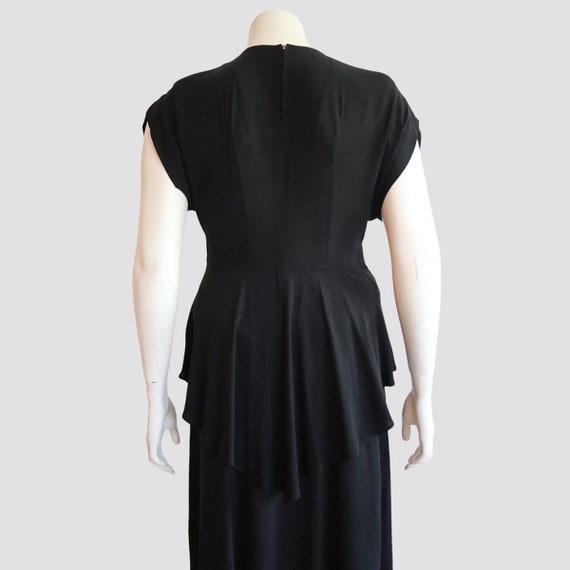 Vintage 1940s | XL | Sexy rayon crepe gown with f… - image 6