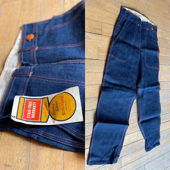 Deadstock Vintage 1950’s | side zip denim trousers