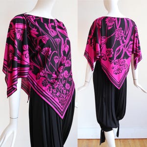 Vintage 1970&#39;s | S/M | Emilio Pucci silk jersey scarf blouse
