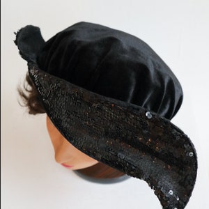 1910s sequinned velvet hat by Bonwit Teller and Co. image 7