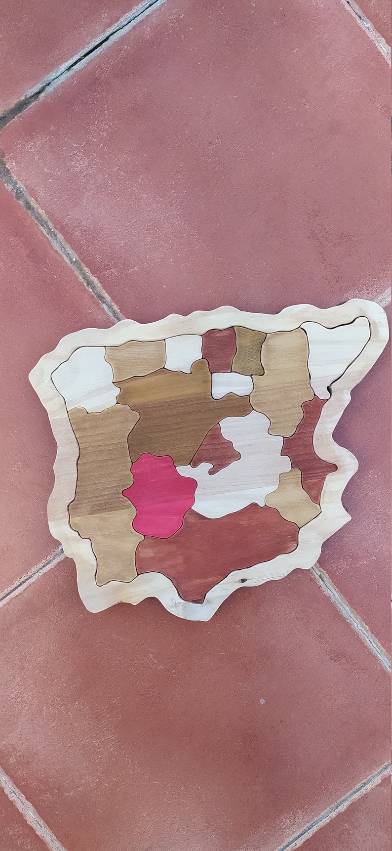 Holz-Puzzle Karte von Spanien 16 STÜCK PÄDAGOGISCH Bild 1