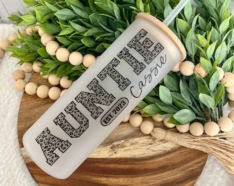 Personalized Aunt Tumbler, Personalized Auntie Tumbler, Aunt Tumbler, Baby Announcement, Gift for Aunt, Soon to be Aunt.