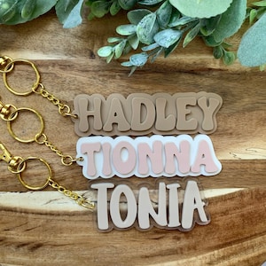 Personalized Back To School Backpack Tag, Diaper Bag Tag, Personalized Kids Backpack Tag, Purse Tag, Name Tag, Lunchbox Tag. Name Keychain.