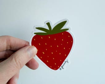 Strawberry Vinyl Sticker