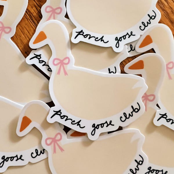 Pegatina del Porch Goose Club