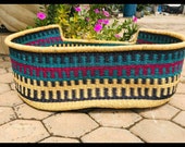 Comfortable Dog Basket Bed woven basket for pet pet baskets ghana bolga pet basket