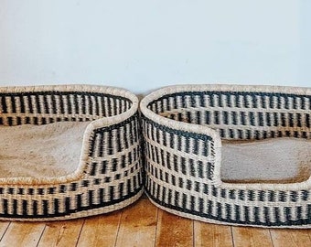 Combo Dog Bed | Comfortable Dog Basket Bed | Large dog bed | Small Dog Bed | Luxury Dog Bed | Pet Furniture | Handwoven dog Bed