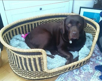 Woven Dog Basket Bed: Handmade Sustainable Pet Furniture