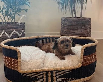 Comfortable Dog Basket Bed | Woven Dog Bed | Puppy Bed | Sustainable dog bed | Custom Pet Bed | Cat basket | Dog Furniture | Extra large dog