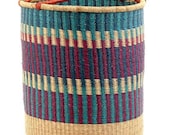 African traditional woven laundry Basket