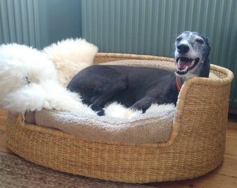 Komfortables Hundekorbbett | Dobermann Bett | Naturbelassenes Hundebett | Gewebtes Hundebett | Luxus Hundekorb | Unzerstörbares Hundebett | Luxus Hundebett