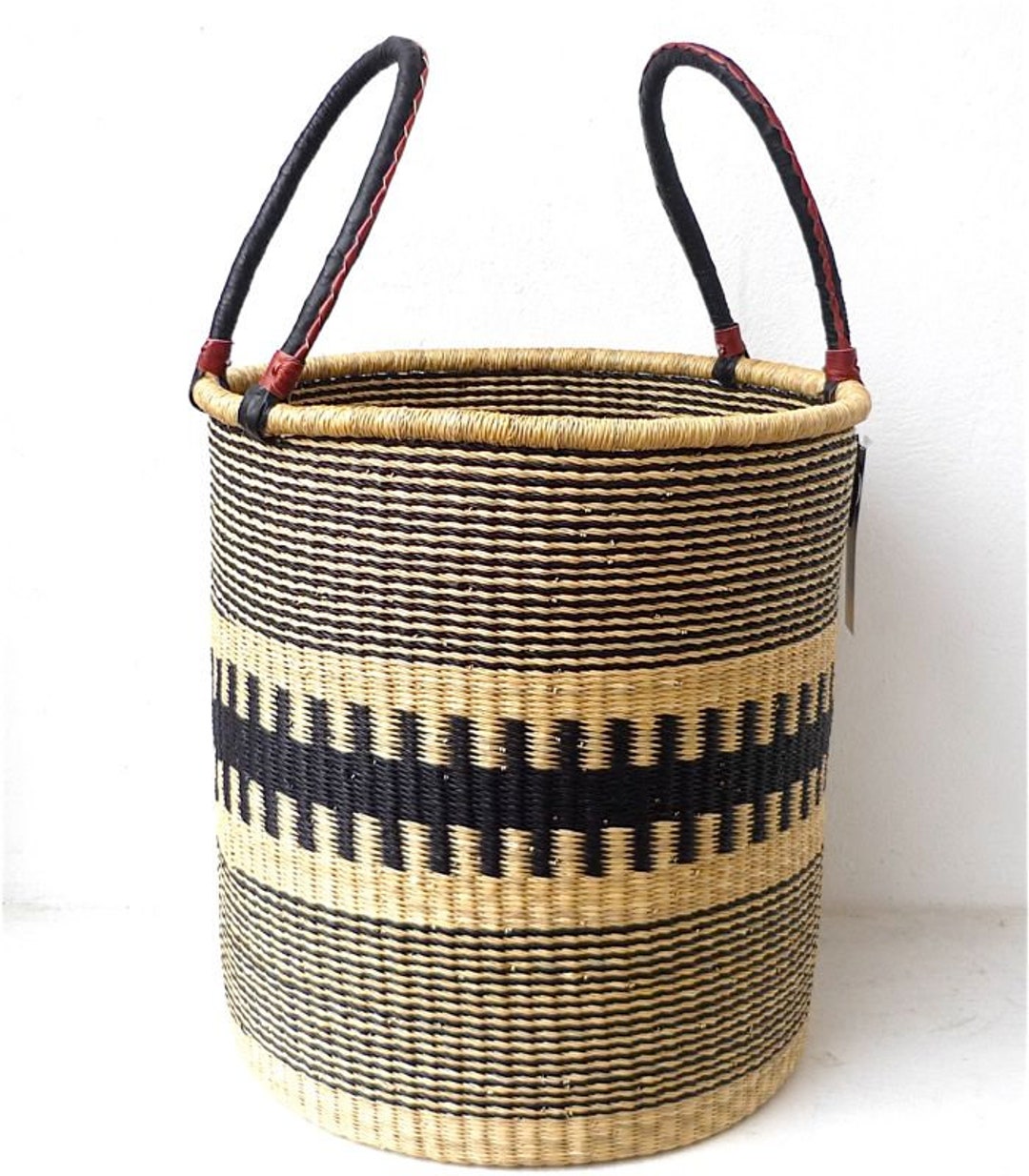 Natural Laundry Basket African Woven Basket Round Woven Basket Storage Basket Home Basic Laundry