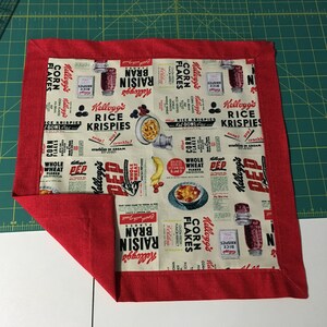 Set of 4 Breakfast -Themed Cloth Napkins