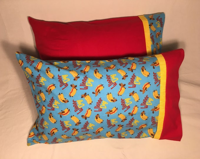 Wiener Dog Flannel Pillowcases 2 Styles Etsy