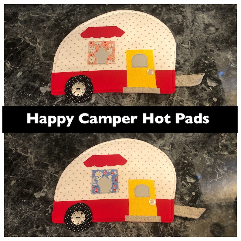 Happy Camper Decorative Hot Pad Etsy