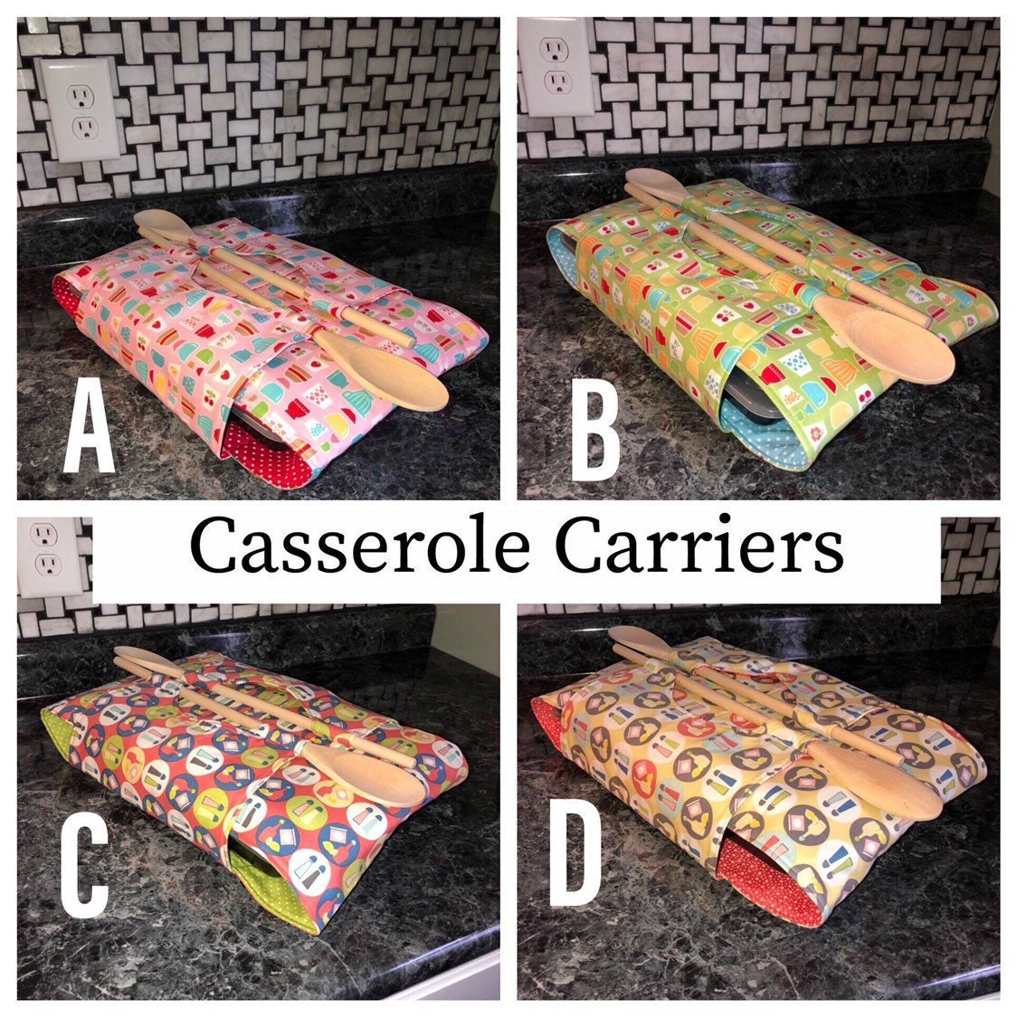 Kitchen Themed Casserole Carriers Etsy