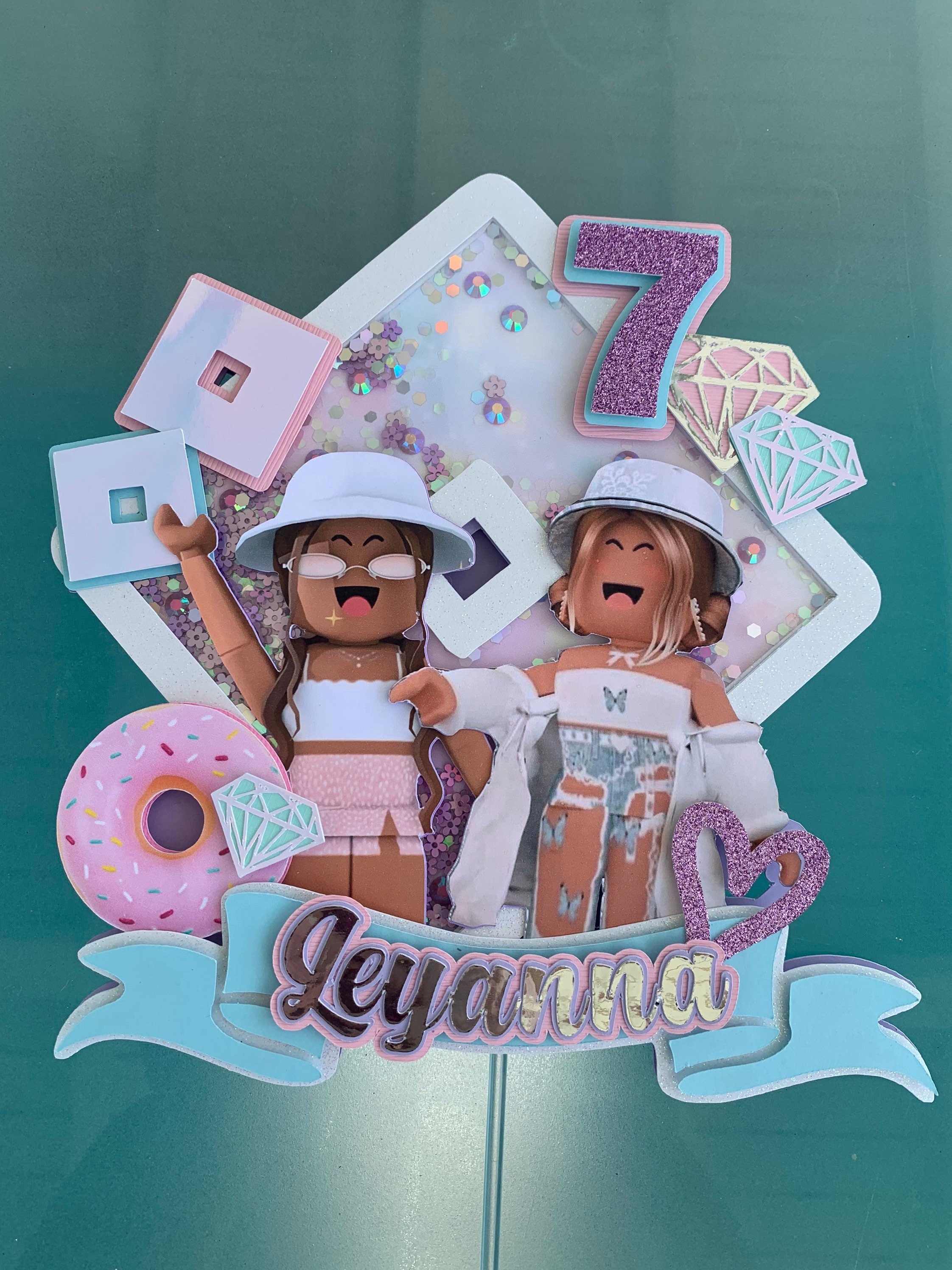 Cakes_dagaby - Bolo tema roblox Topper @bella_ppersonalizados