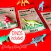 Dinosaur Valentine Cards for Kids with Dino Toy & Bag, Personalized Printed Dino-mite Boys Valentines Day School Treat Classroom NonCandy 