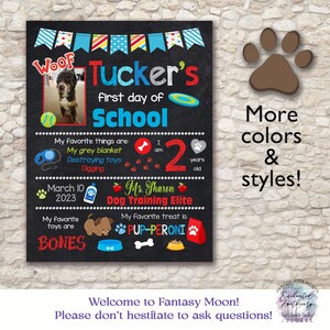 DOGGY DAYCARE Sign Pet Photo Prop, Puppy Dog First Day of School Gift ...