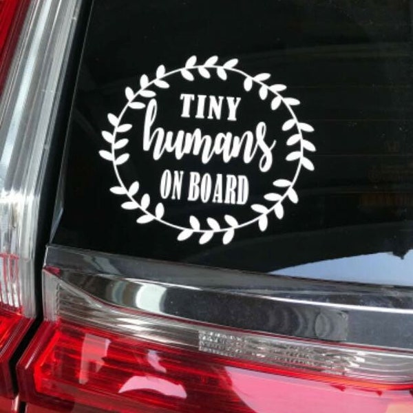 Tiny humans on board decal