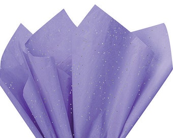 Lavender Diamond Glitter Tissue Paper, 20x30"  10 ct