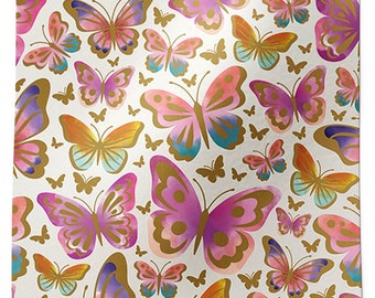 Butterfly Garden  Tissue Paper, 20 x 30" Large sheets, 20 x 30 inches.  Pink Tissue Paper, Tissue Paper,  20x30" tissue paper,  Gift wrap