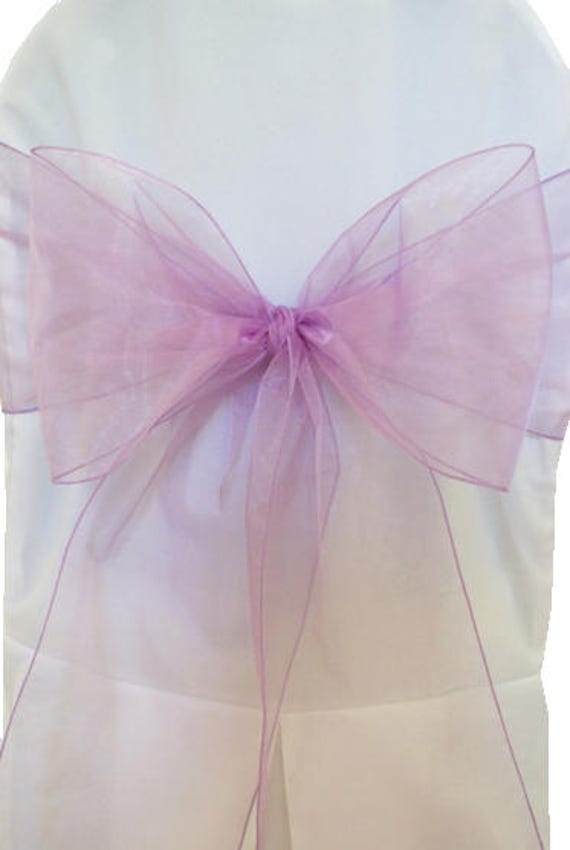 Chair Sashes 10 Lavender Organza Chair Sashes Wedding Etsy