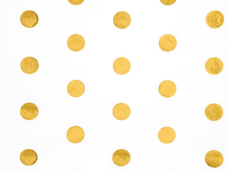 Hot Spots Tissue Paper , 10 ct, Gold Metallic Hot Stamp Polka Dots , Gold Tissue Paper, 20 x 30 inches. Gold Polka Dot Tissue Paper image 1
