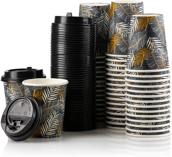 Disposable Coffee Cups with Lids 8 oz 12 ct Etsy