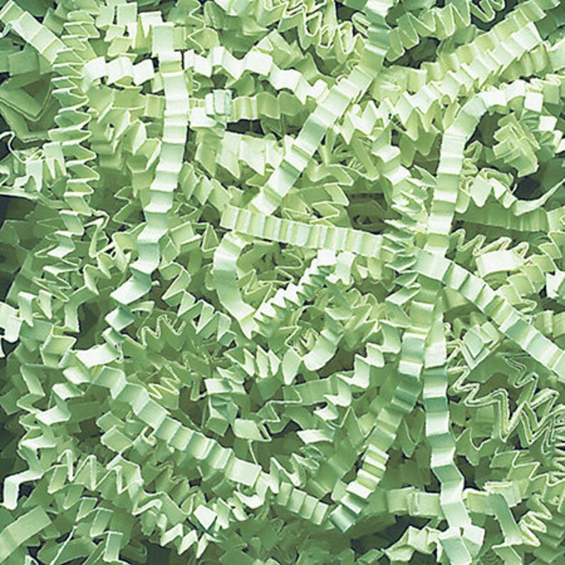 8 Ozs Crinkle Shred Mint Gift Basket Shred Crinkle Paper Etsy