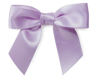 Lavender Pre-Tied Satin Bows 12 ct