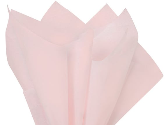 Pink Tissue Paper, 10 Sheets, Solid Pink Rose , Blush Pink Tissue