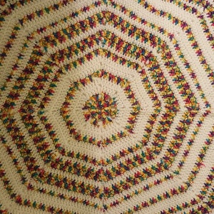 Bright Stripes Octagon Crochet Baby Blanket, Baby Afghan, Nursery