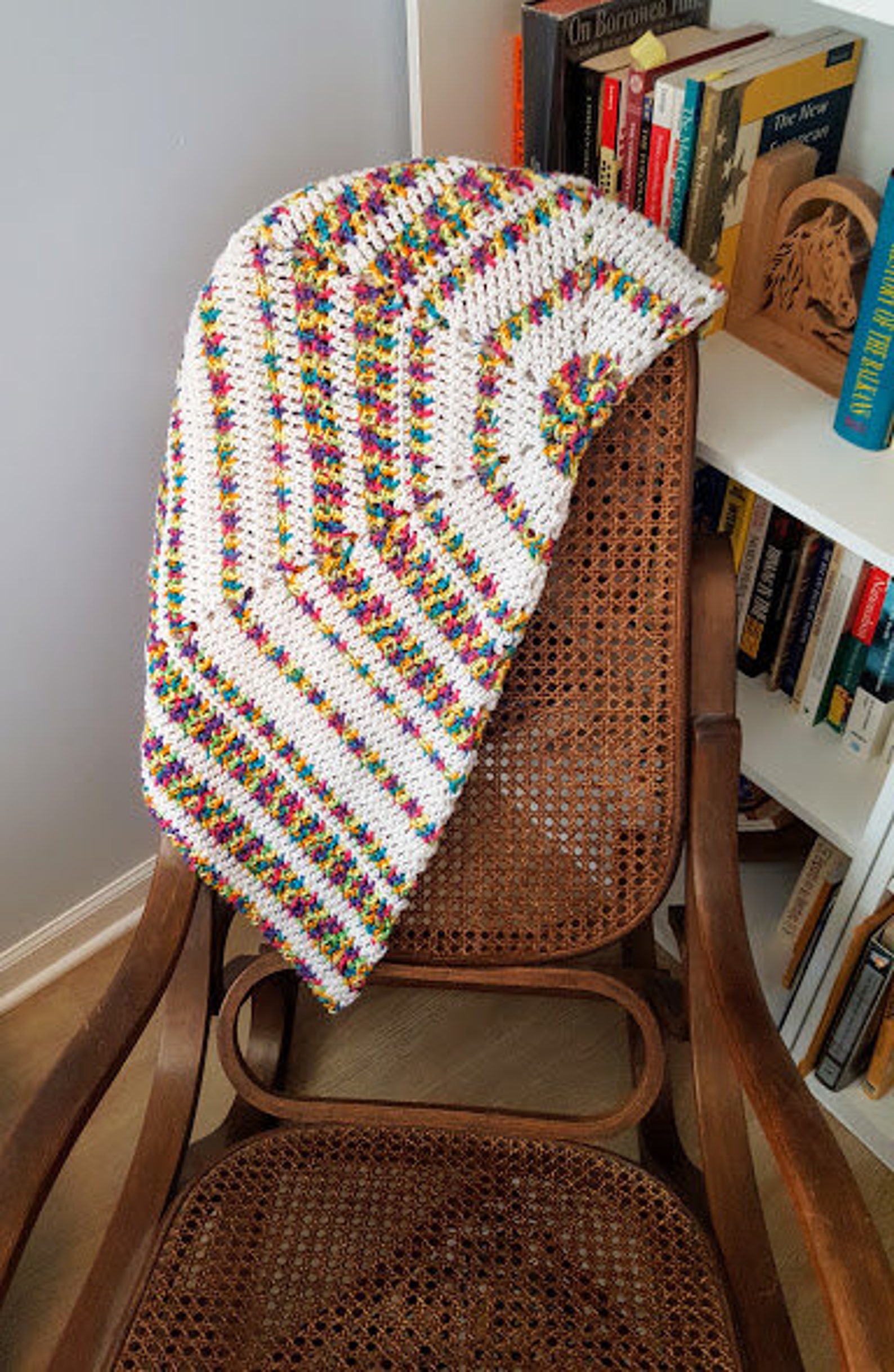 Bright Stripes Octagon Crochet Baby Blanket Baby Afghan Etsy
