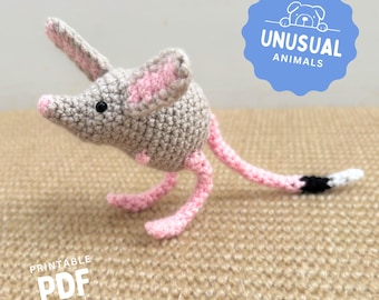 JERBOA Crochet Pattern PDF | ENGLISH | Amigurumi | Toy | Handmade | Tutorial | Unusual Animals | Children | Zoo | Critter | Rodent