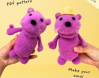 Pip & Pop Purple Otters Crochet Pattern PDF | ENGLISH | Amigurumi | Toy | Handmade | Tutorial | TV | Children