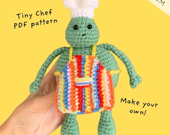 Tiny Chef Crochet Pattern PDF | ENGLISH | Amigurumi | Toy | Handmade | Tutorial | TV | Children
