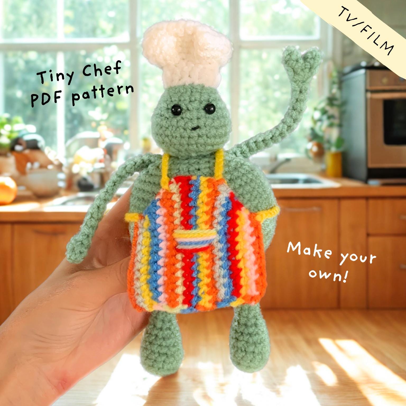 Tiny Chef Crochet Pattern PDF | ENGLISH | Amigurumi | Toy | Handmade | Tutorial | TV | Children