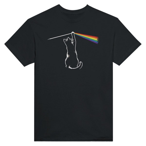 Unisex Pink Cat Floyd Music Vinyl Lustiges T-Shirt