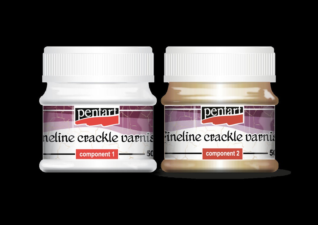 Fineline Crackle Varnish, Classic, 2 Components, 50 Ml, 100 or 230ml
