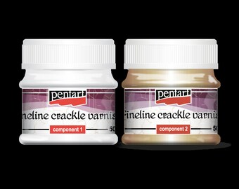 Pentart Fineline crackle varnish, classic, 2 components, 50 ml, 100 or 230ml set
