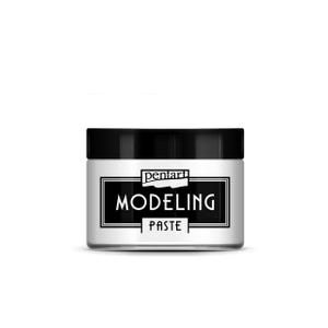 May include: A white jar with a black lid and a black label that says "pentart MODELING PASTE".