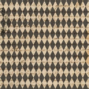 Sheila&#39;s Black Harlequin Decoupage Paper A1, A2, A3 or A4