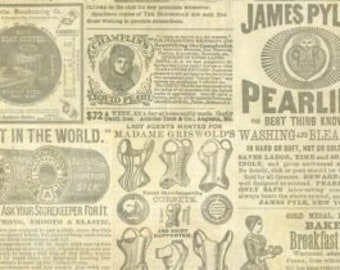 Vintage Ads Decoupage Tissue Paper
