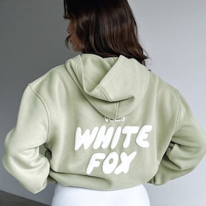 White Fox hoodie style 8 colours / leisure hoodie / dupe Pale Green