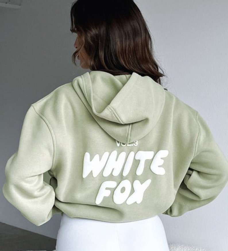 White Fox hoodie style 8 colours / leisure hoodie / dupe Pale Green