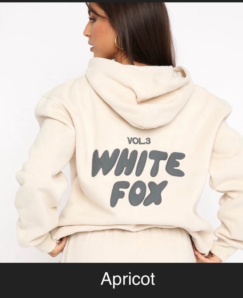 White Fox hoodie style 8 colours / leisure hoodie / dupe Apricot